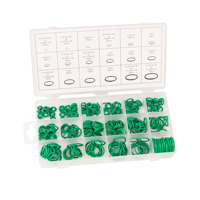 270pc Green Color HNBR Rubber O-ring Seal Set for Air Conditioning A/C Repair